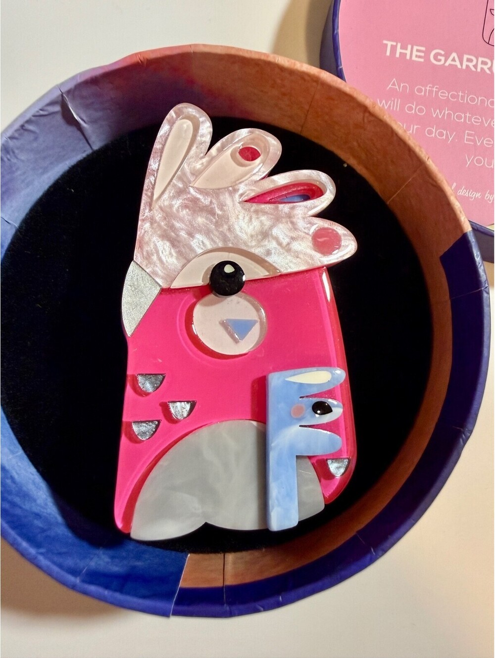 The Garrulous Galah Brooch Erstwilder x Pete Cromer Tropical Australia Bird Pin